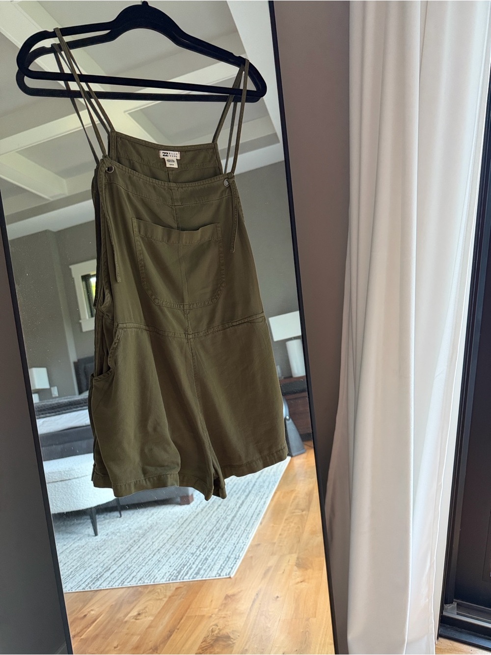 Billabong Olive Green Utility Short Overalls